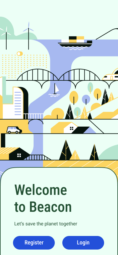 a mockup of the new user screen